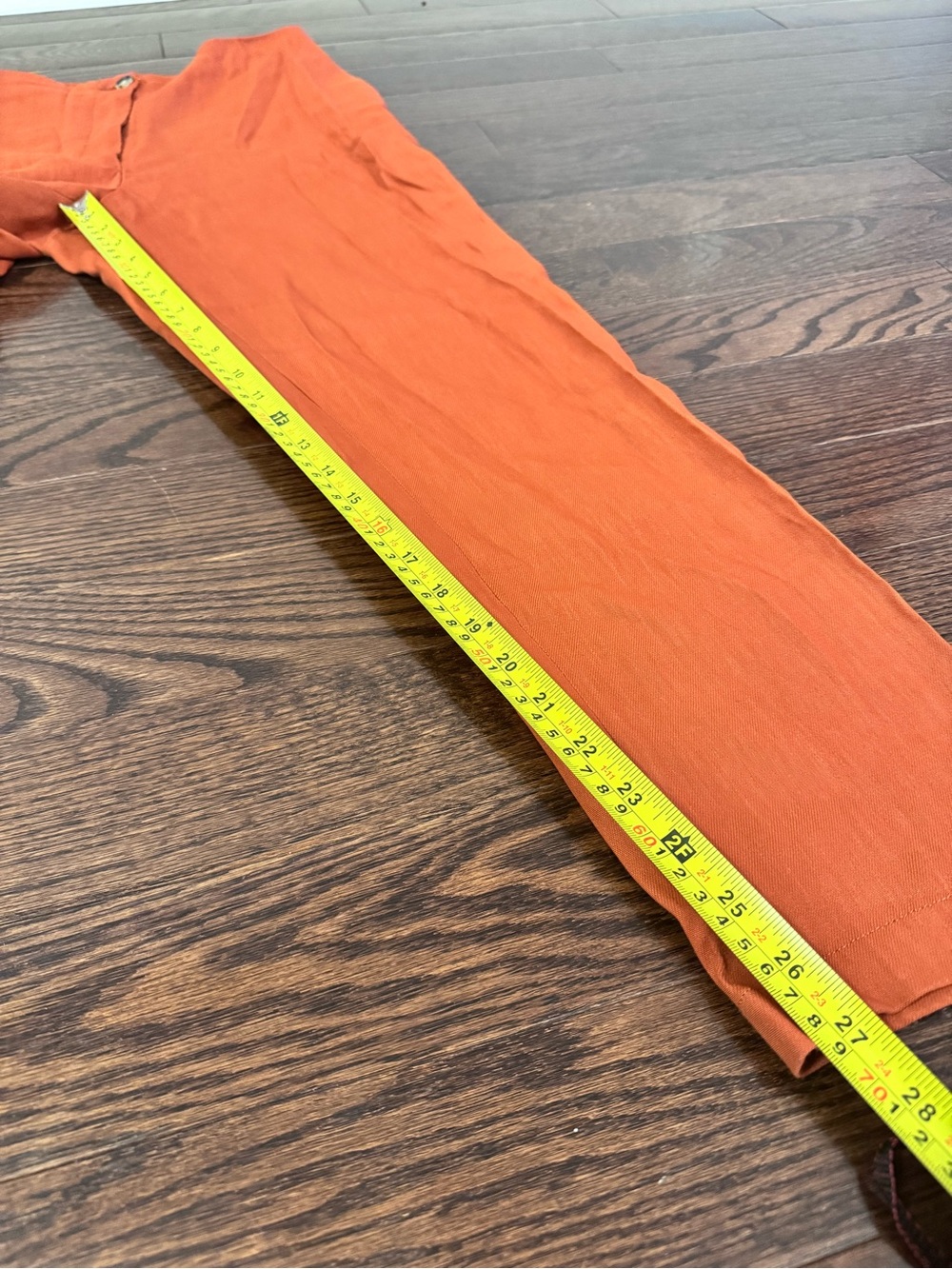 Wilfred Cherice Italian Linen Blend Orange Slim Cigarette Pants Size 10 - Picture 10 of 11